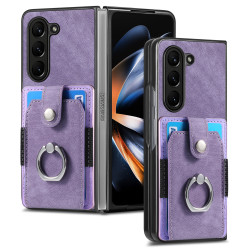 適用三星Samsung ZFold7五金指環卡包手機殼插卡支架fold54保護套