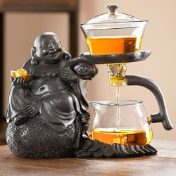 茶具套裝2023新款玻璃全自動功夫茶杯懶人泡茶神器家用磁吸泡茶壺