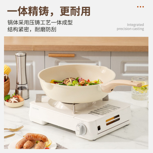 家用麥飯石鍋具套裝不沾鍋煎炒鍋電磁爐瓦斯爐通用無油煙