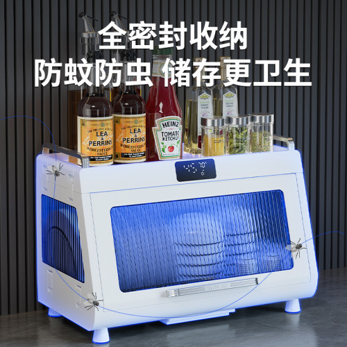 碗櫃碗筷瀝水架家用烘乾一體廚房置物架碗碟收納架紫外線消毒櫃
