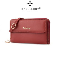 Baellerry新款女士單肩斜後後背包簡約單拉鍊觸控螢幕手機包錢包