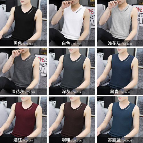 加絨加厚背心男士秋冬保暖內搭無袖t恤打底衫坎肩馬甲上衣服男裝