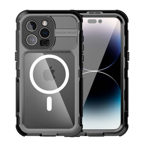 適用蘋果15金屬防水手機殼M系列iPhone15ProMax戶外運動4防保護套