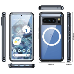 適用谷歌Pixel8Pro手機殼運動透明三防密封防摔防塵手機套全包