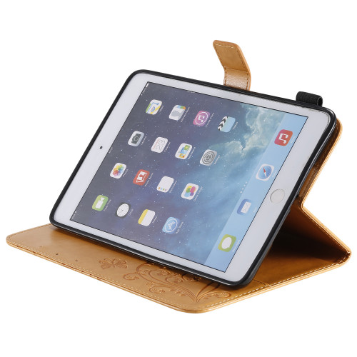 適用Ipad Pro11蝴蝶壓花手機皮套air插卡支架mini2345帶筆套平板