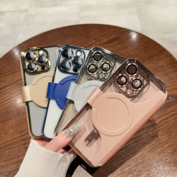 創意新品iPhone17電鍍手機殼繙蓋皮套適用蘋果17 pro磁吸16鏡頭膜