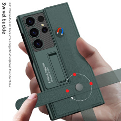適用於翻蓋卡包錢包卡套三星S23Ultra手機殼’碳纖維錢包殼
