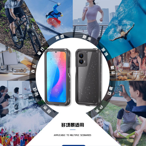 紅辣椒適用摩托羅拉防水手機殼MOTO G 5G 2024/2025戶外運動潛水