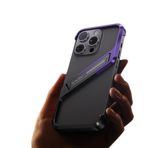適用蘋果15Pro max手機殼蘋果14散熱金屬S型無邊框T支架殼ip16pro