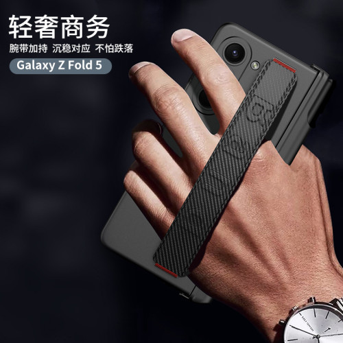 GalaxyZFold6鉸鏈手機殼腕帶筆筒適用三星fold6手機殼筆槽防摔套