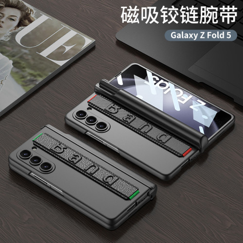 GalaxyZFold6鉸鏈手機殼腕帶筆筒適用三星fold6手機殼筆槽防摔套