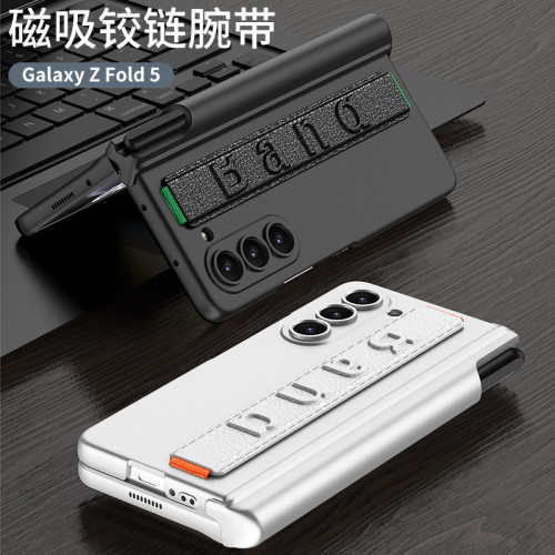 GalaxyZFold6鉸鏈手機殼腕帶筆筒適用三星fold6手機殼筆槽防摔套