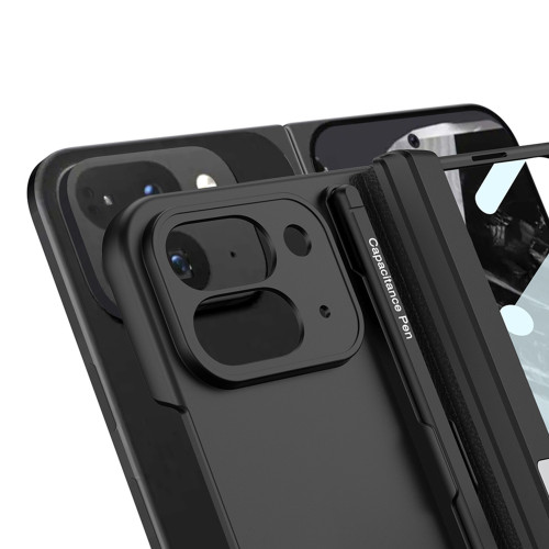 適用Google Pixel 9 Pro Fold 手機殼摺疊螢幕中軸全包帶手寫筆硬殼