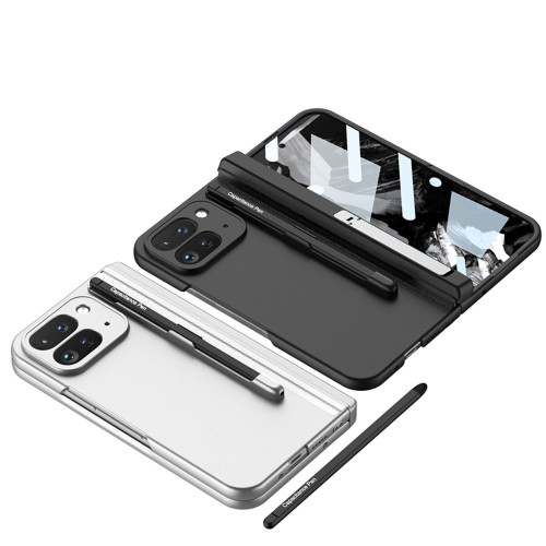 適用Google Pixel 9 Pro Fold 手機殼摺疊螢幕中軸全包帶手寫筆硬殼
