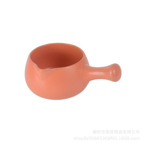 一人份小砂鍋小奶鍋嬰兒輔食鍋家用帶把手不沾鍋高顔值網紅ins風
