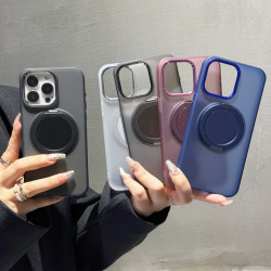 二代360旋轉支架適用蘋果16Pro max磁吸手機殼iphone15膚感保護套