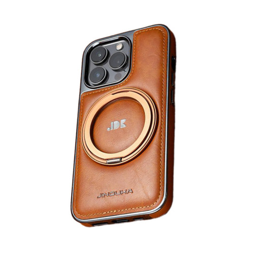 適用蘋果16promax手機殼旋轉支架磁吸iPhone15全包14防摔新款皮套