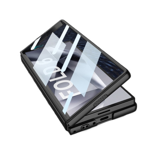 適用三星Z Fold6折曡手機殼方形指環支架Galaxy ZFold6防摔保護套