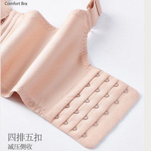 春夏季內衣女小胸聚攏防下垂無鋼圈調整型透氣蕾絲文胸收副乳胸罩