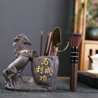 馬到成功茶道六君子功夫茶具配件普洱茶針茶刀茶勺茶刷茶夾大套裝