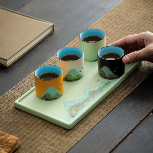陶瓷功夫茶具套裝家用辦公手繪茶壺茶杯國潮風禮盒文創禮品