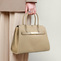 高級感包包女士2025新款輕奢鉑金包大容量媽媽包真皮斜背手提包女