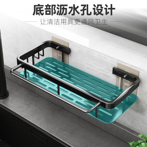 槍灰廚房置物架免打孔調味料架壁掛刀架家用用品大全多功能收納架