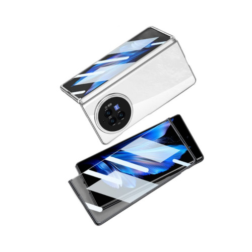 適用VIVOXFOLD3手機殼 電鍍 無界透明PC硬殼手機套xfold3pro