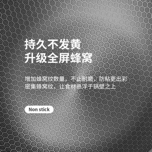 不沾鍋家用炒鍋不鏽鋼蜂窩不沾平底鍋炒菜鍋爐灶通用煎鍋導熱均勻