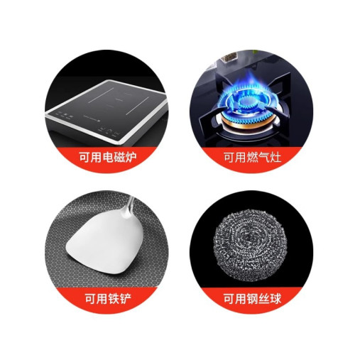 不沾鍋家用炒鍋不鏽鋼蜂窩不沾平底鍋炒菜鍋爐灶通用煎鍋導熱均勻