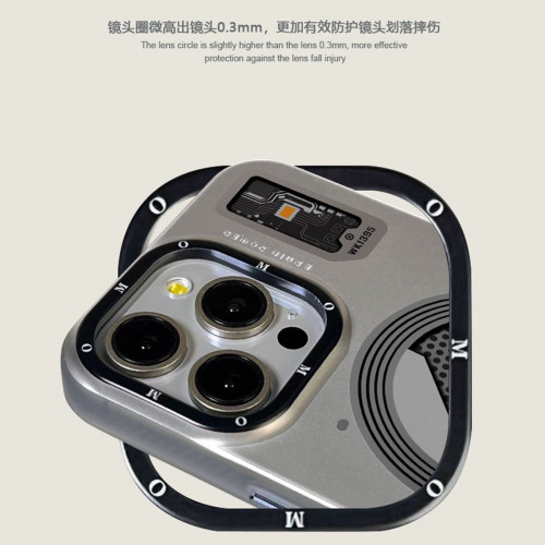 科技風磁吸潮殼適用蘋果15Promax手機殼磨砂iPhone14防摔保護套11