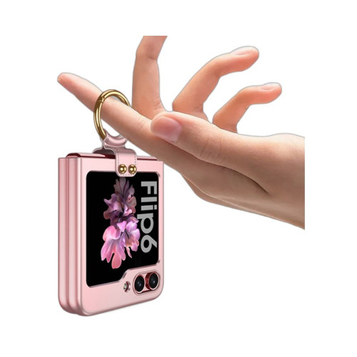 適用三星flip6手機殼韓系ins風全包手提指環扣防摔支架手機殼