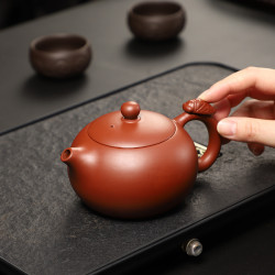 紫砂茶壺陶瓷家用大容量鳳鳴倒把西施壺大紅袍泡茶壺功夫茶具單壺