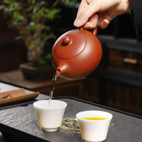 紫砂茶壺陶瓷家用大容量鳳鳴倒把西施壺大紅袍泡茶壺功夫茶具單壺