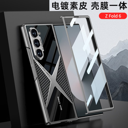 適用於zfold 6手機殼三星zfold折曡電鍍超音速手機殼保護套