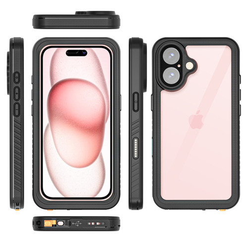 適用蘋果16防水手機殼iPhone16e戶外15防摔14ProMax密封13保護套