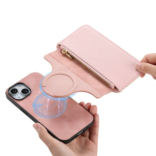 適用蘋果16磁吸面蓋magsafe保護套吸盤吸附iPhone15翻蓋14p手機殼