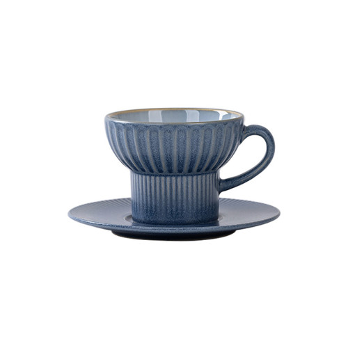 玉泉陶瓷窰變釉家用陶瓷咖啡杯輕奢風杯子拿鐵杯碟陶瓷咖啡杯水杯