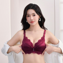 3325#加厚杯小胸聚攏內衣防下垂上托顯大無鋼圈文胸平胸專用胸罩