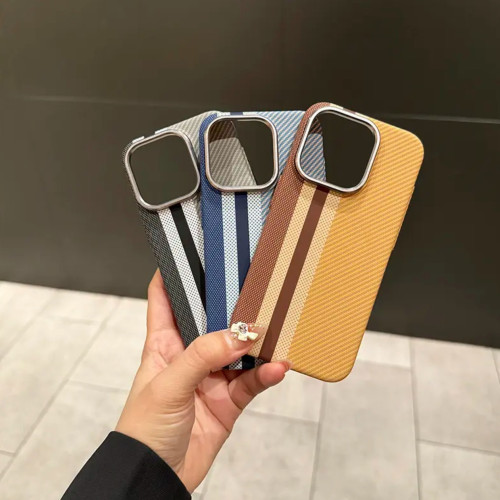 適用iPhone16凱夫拉紋磁吸手機硬殼蘋果15碳纖維紋全包防摔商務14