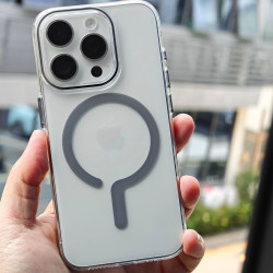適用蘋果15promax手機殼新款不黃透明磁吸iPhone14全包防摔保護套