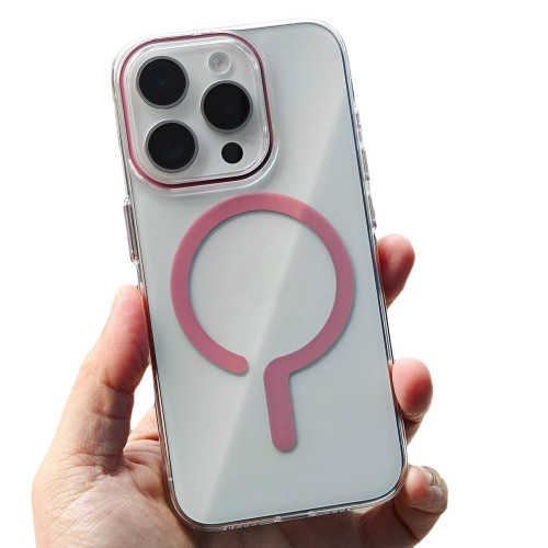 適用蘋果15promax手機殼新款不黃透明磁吸iPhone14全包防摔保護套