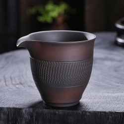 紫砂公道杯茶漏套裝一體手工家用大號紫陶茶海功夫茶具配件濾茶器
