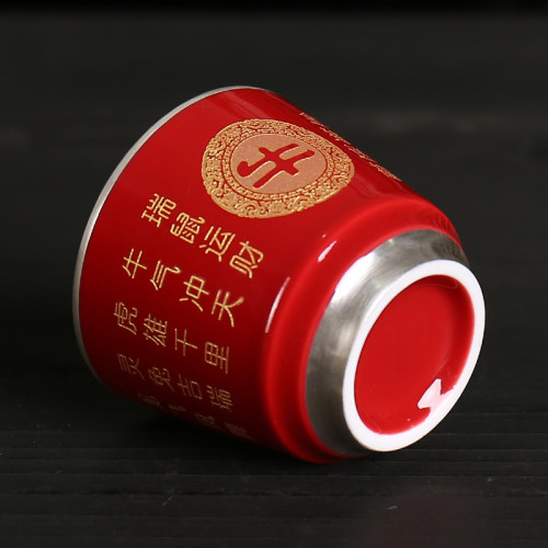 復古十二生肖杯鎏銀杯999純銀品茗杯手工主人杯個人單杯單個茶盞