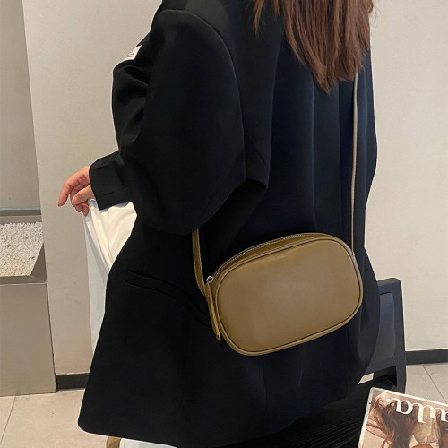 小衆設計真皮新款女包2025新款頭層牛皮復古單肩小化妝包小圓包