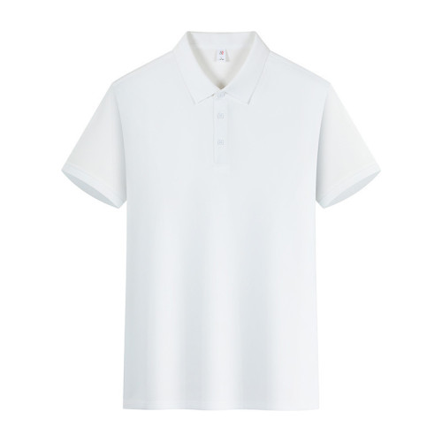 polo衫冰絲商務夏季新款純色翻領工作服t恤短袖男士