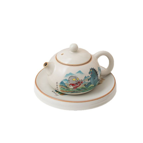 米黃汝窰茶壺陶瓷西施壺功夫茶具套裝小單個泡茶器喝茶家用泡紅茶