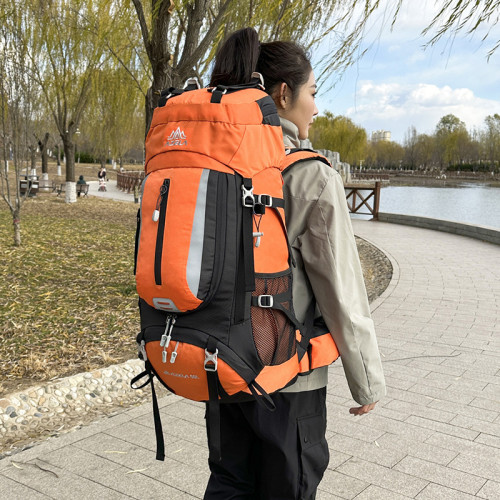 阿澤拉多功能60L防潑水後背包大容量旅行雙肩包戶外徒步運動登山包