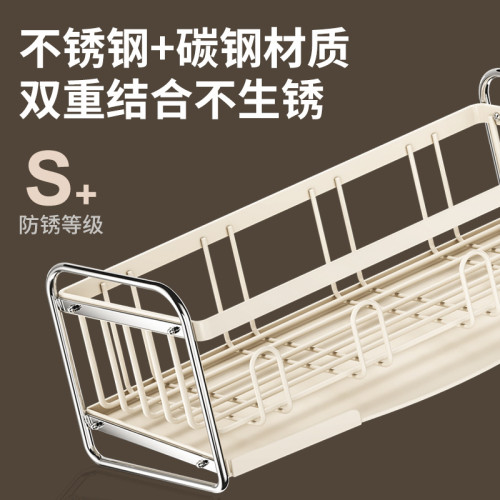 廚房台面碗碟收納架多功能瀝水置物架刀架筷子筒瀝水防黴