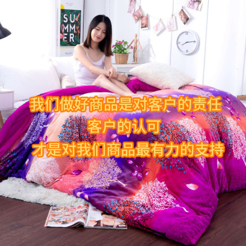 加絨加厚法蘭絨被套雙人被罩單件冬季毛絨學生宿舍珊瑚絨毛毛被套